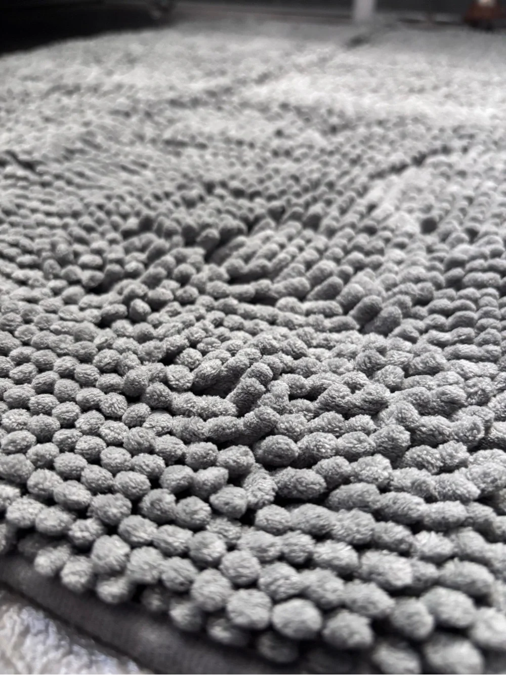 Plush Chenille Bath Mat - Gray